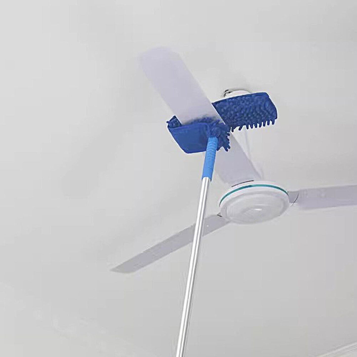 1 Set Flexible Duster Brush with Bendable Handle for Ceiling Fan Cleaning