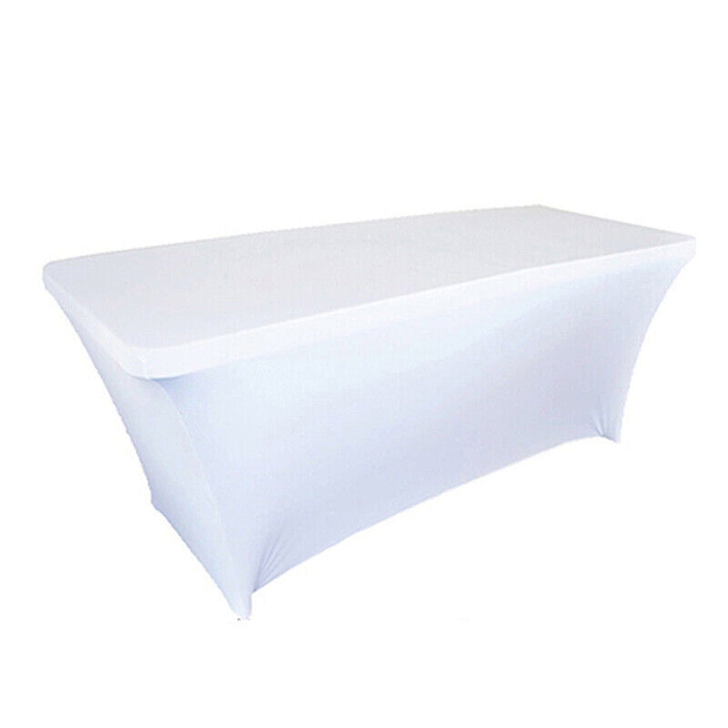 White Stretch Spandex Tablecloth for Home and Wedding