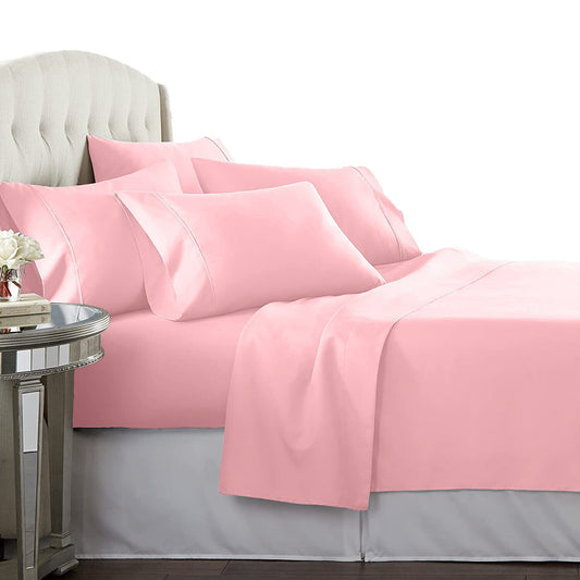 Blush All Size Sheet Set Egyptian Cotton Percale