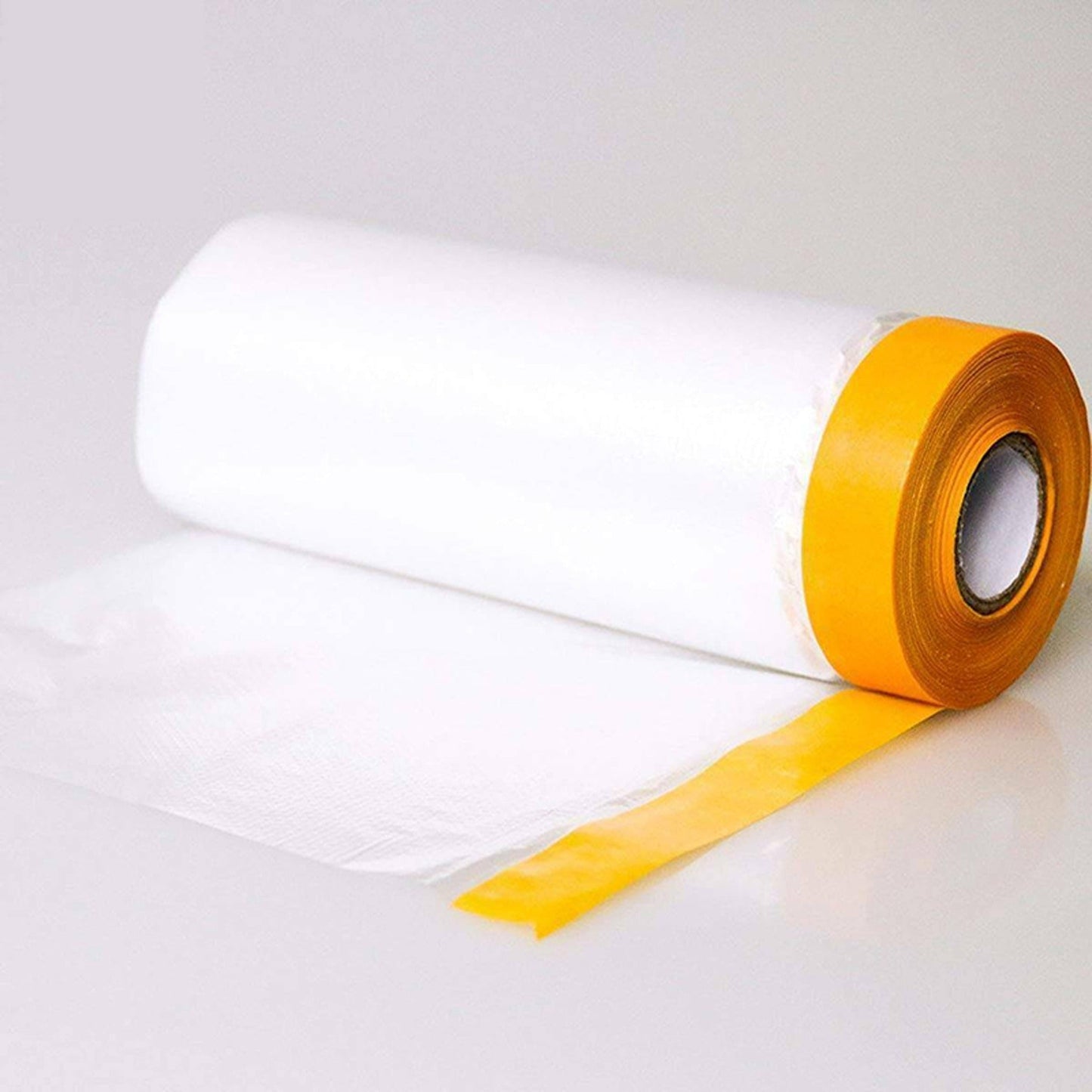 6 Rolls Pre-Taped Plastic Drop Cloth with Masking Film for Painting