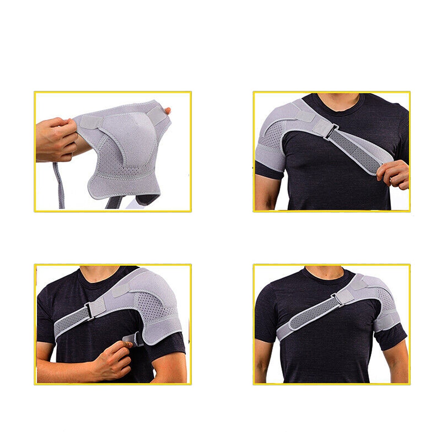 Unisex Shoulder Therapy Support Rotator Cuff Brace Belt Sleeve