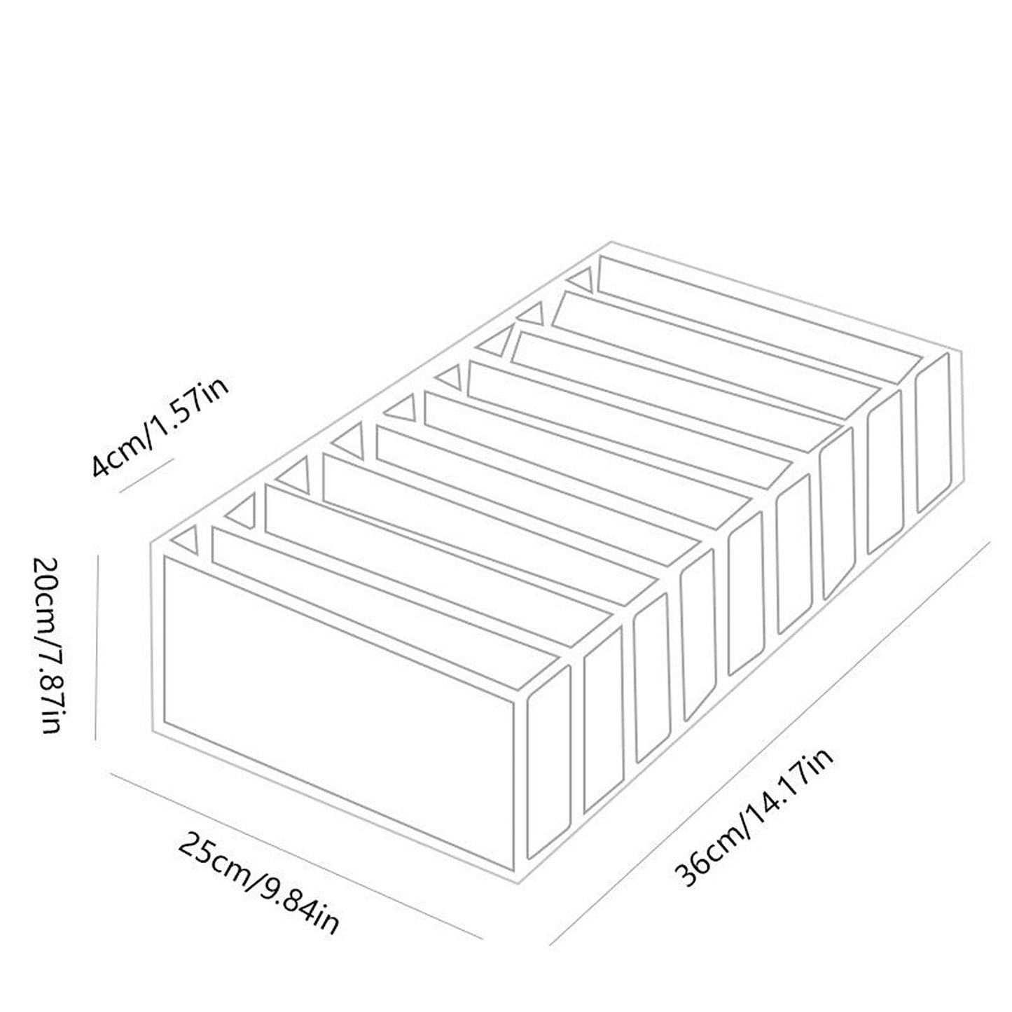 Drawer Organizer for Clothes and Jeans Grey Wardrobe Storage Boxes