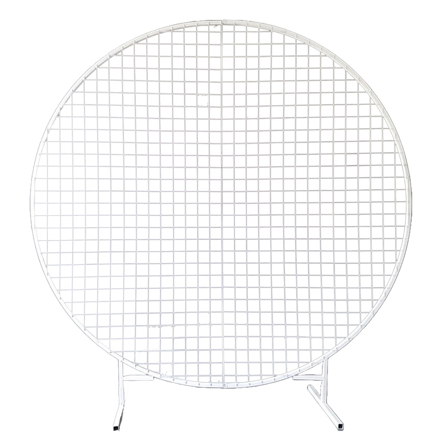 White Mesh Round Hoop Arch for Wedding Party Flower Display
