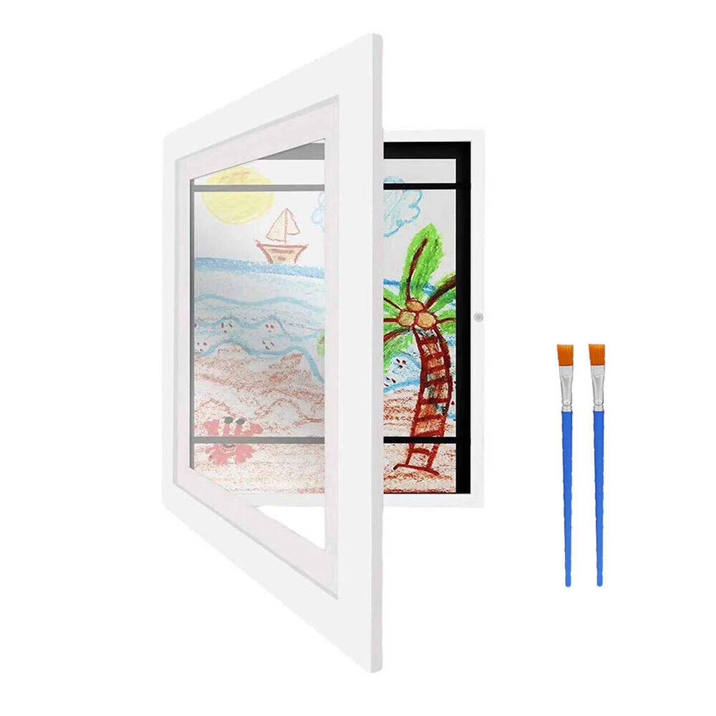 Wooden Picture Frame for Displaying Up to 150 Artworks