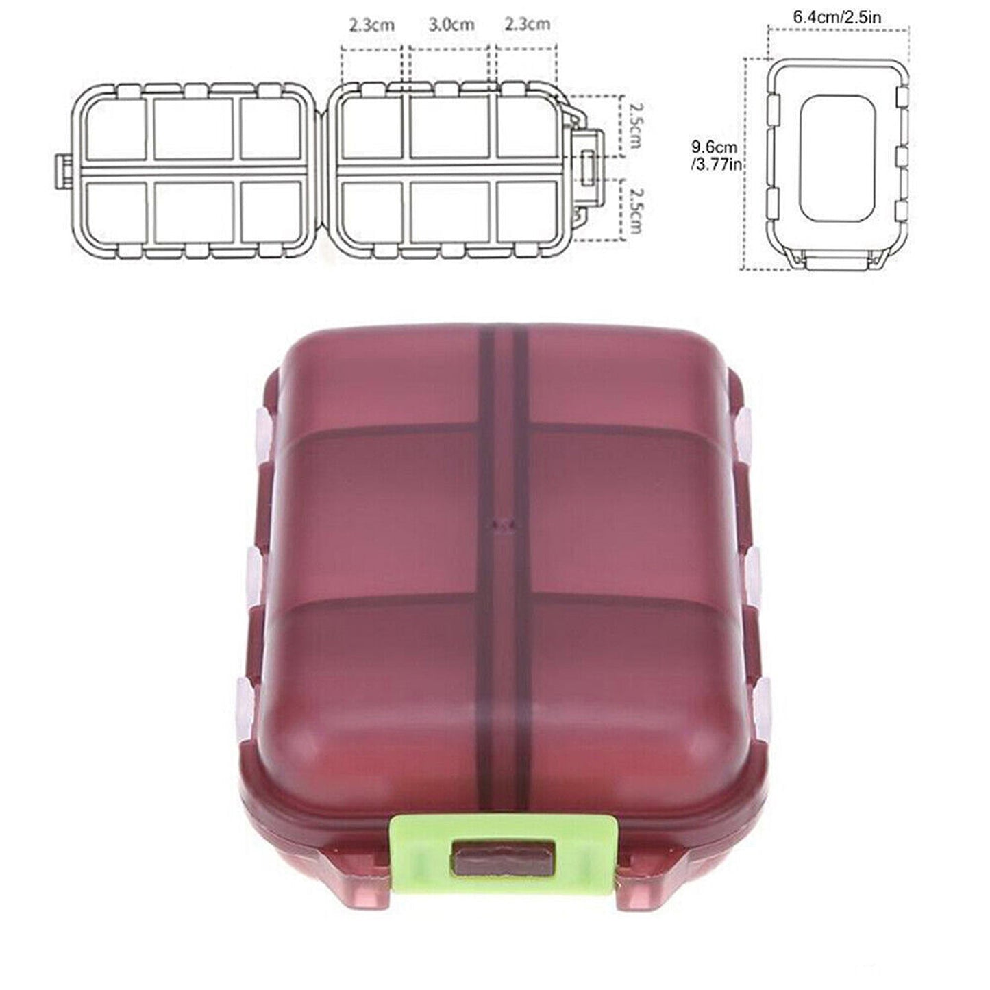Travel Pill Box Medicine Organizer Dispenser Case for Tablets