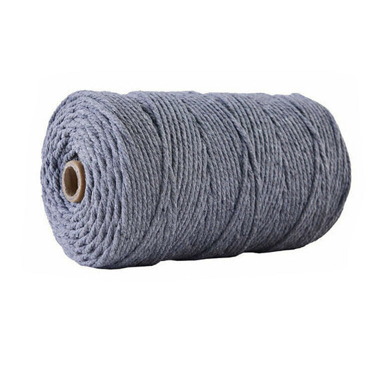 Grey Craft Macrame Twisted Cotton Artisan Rope Weaving Wire