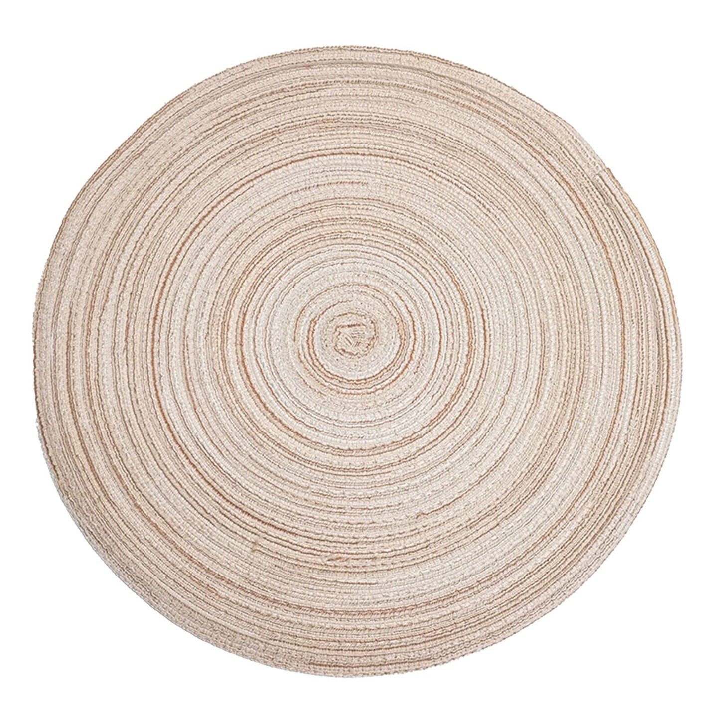 4pcs Non-Slip Jacquard-Weaved Round Placemats for Dining Table
