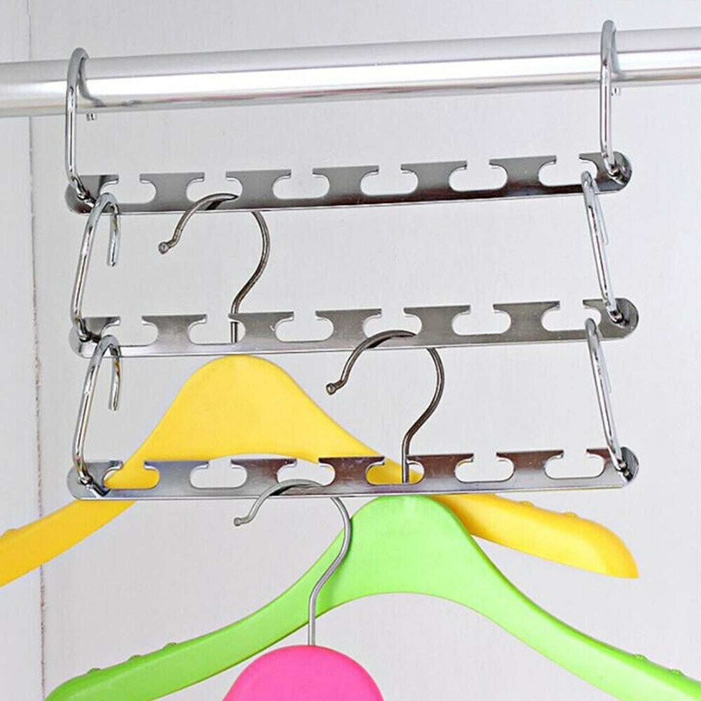 6pcs Multi-Function Metal Hook Space Saver Clothes Hangers