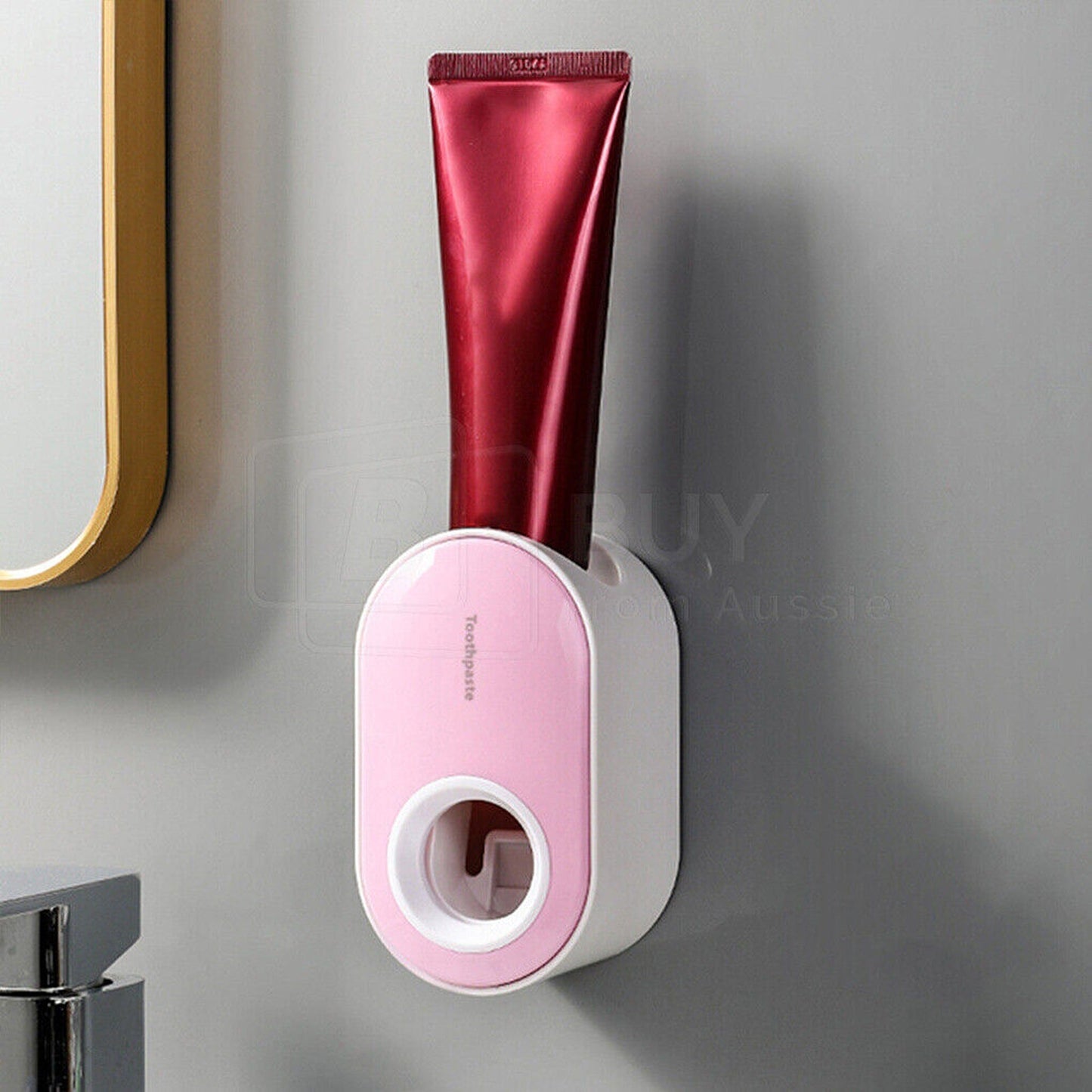 Wall-Mounted Automatic Toothpaste Dispenser and Toothbrush Holder