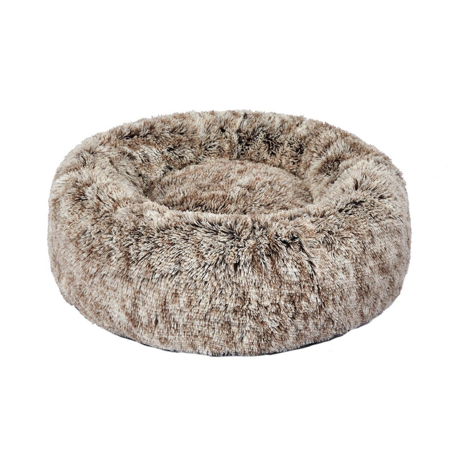 Brown Calming Pet Bed Dog Cat Sleeping Comfy Cave Washable