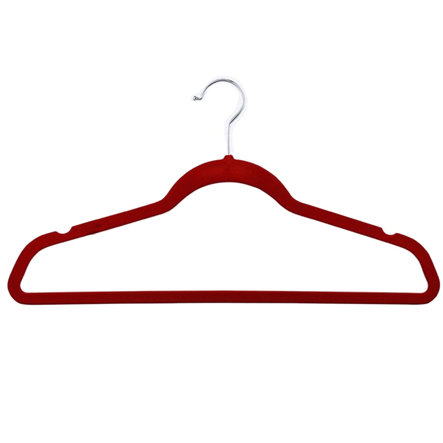 Set of 50 Coloured Non-Slip Velvet Coat Hangers for Space Saving