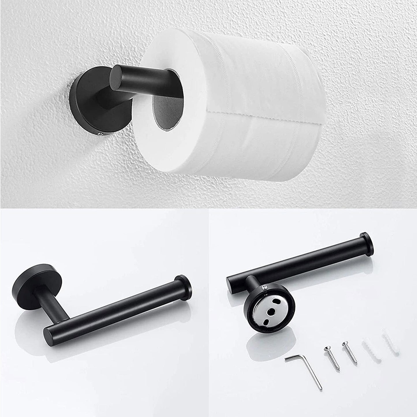Wall Mounted Toilet Paper Roll Holder Rustproof Stainless Steel Storage