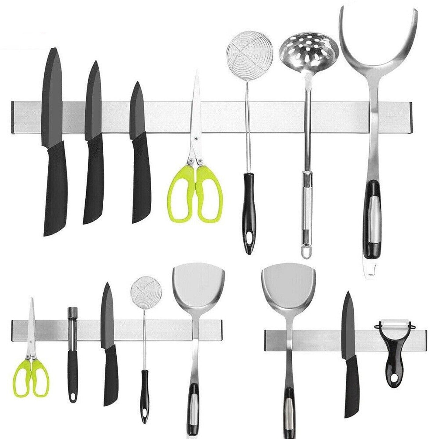 Magnetic Knife Strip Storage Self-Adhesive Holder for Kitchen Utensils