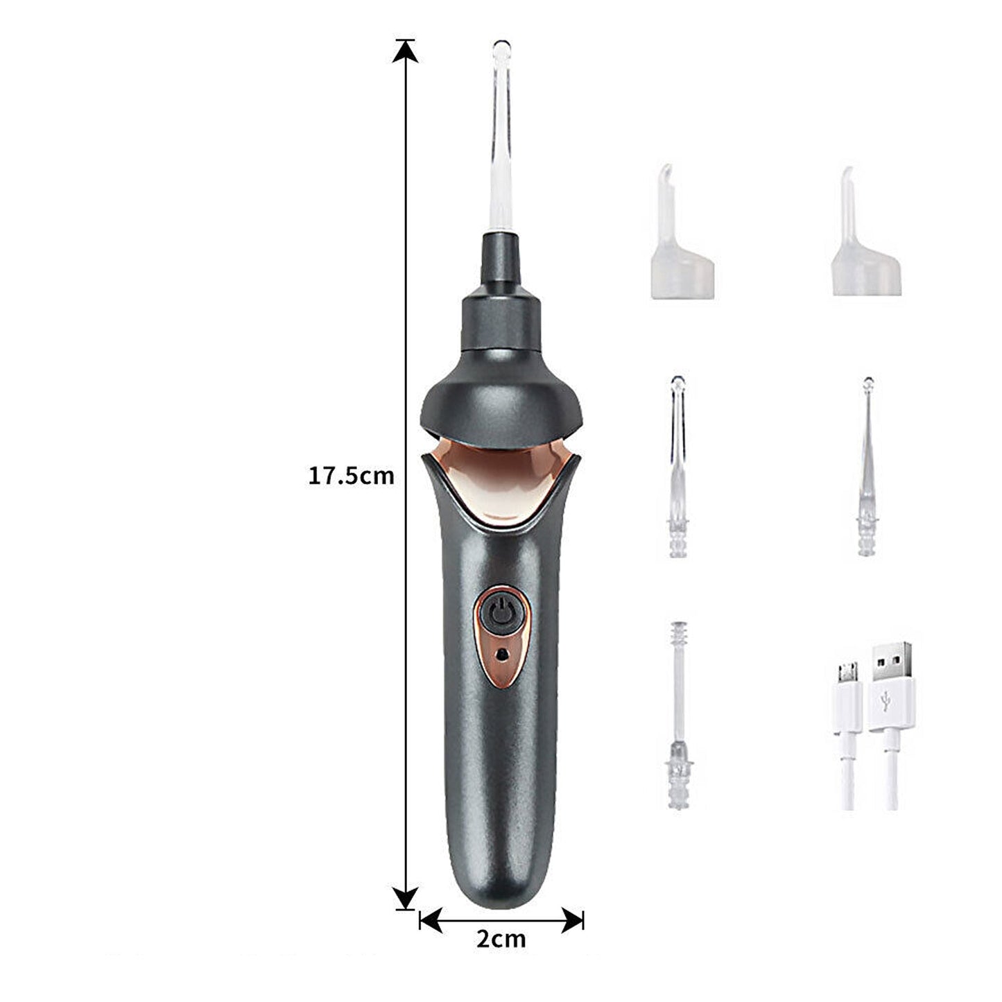 Vacuum Ear Wax Removal Tool with LED Light Ear Cleaner Scoop