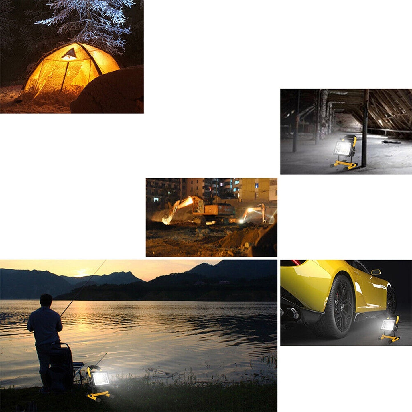 Rechargeable LED Work Torch Portable Outdoor Camping Light