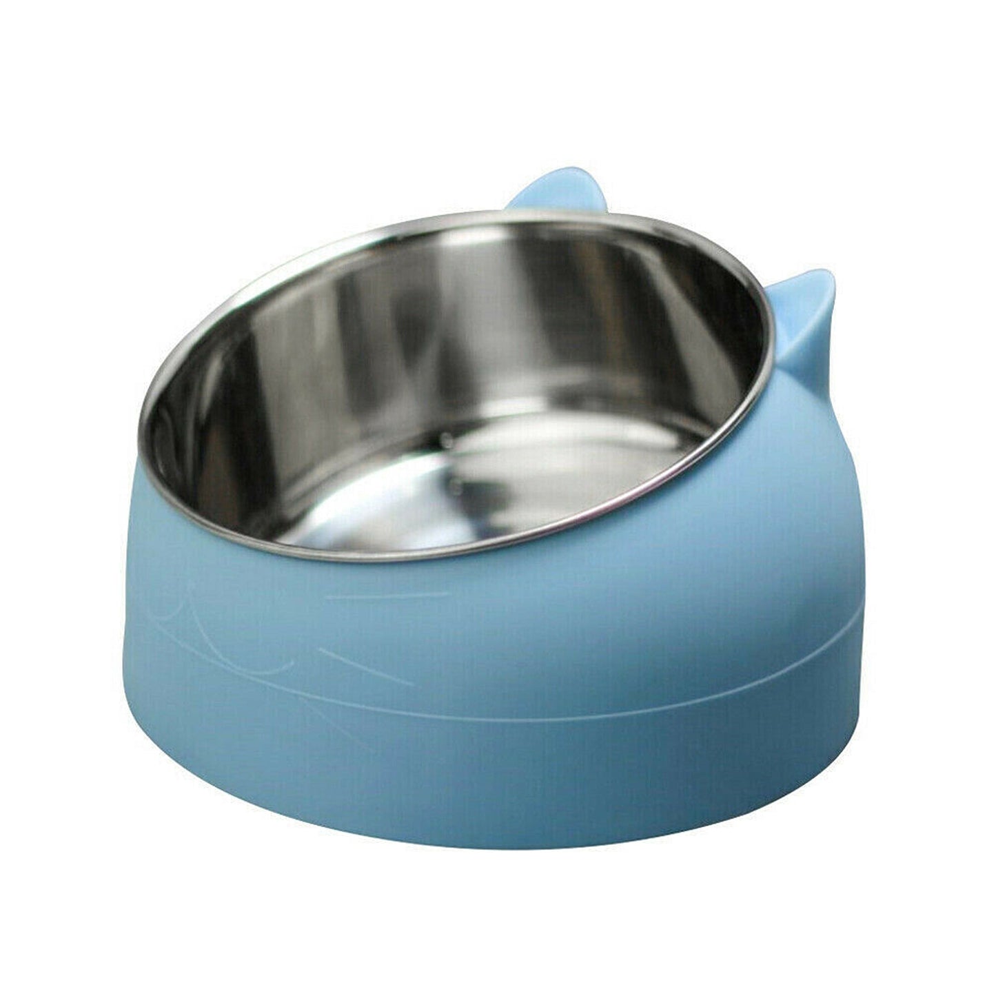 2pcs Elevated Dog Bowl Stand with Tilted Food Water Feeder