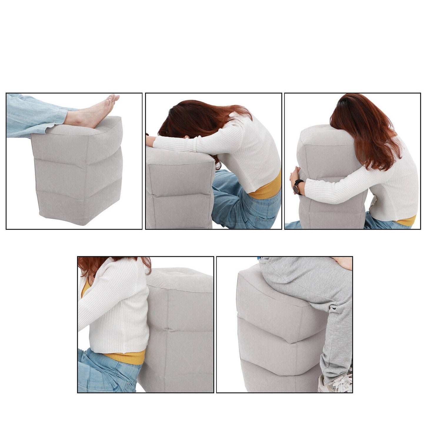 Inflatable Leg Rest Foot Air Pillow for Travel and Office