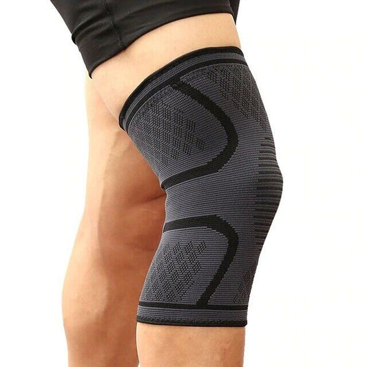 Black Knee Pads for Cycling and Running Fitness Support Sleeve