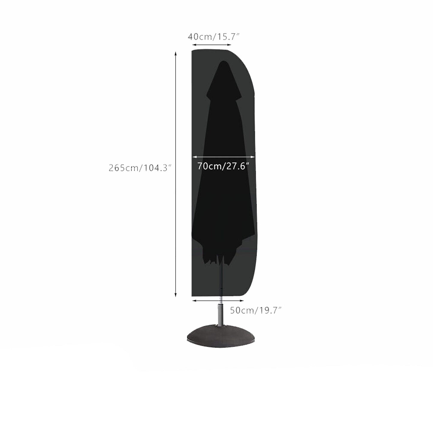 3 Sizes Outdoor Garden Cantilever Parasol Umbrella Cover