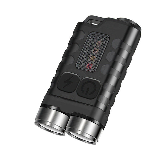 900 Lumens Mini Keychain EDC Flashlight USB Type-C Rechargeable Work Light