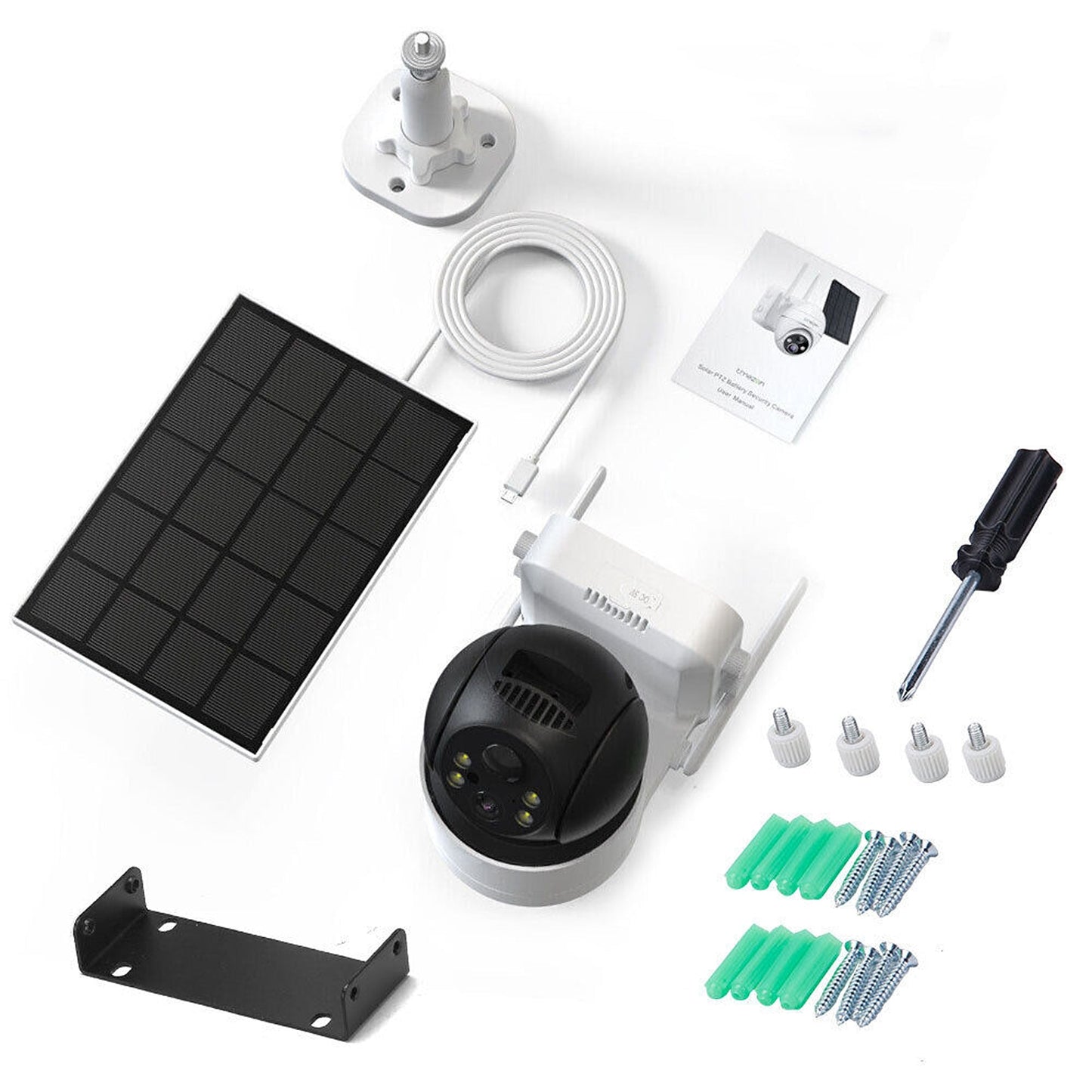 Wireless Outdoor WiFi PTZ Security Camera Solar Powered with IP CCTV