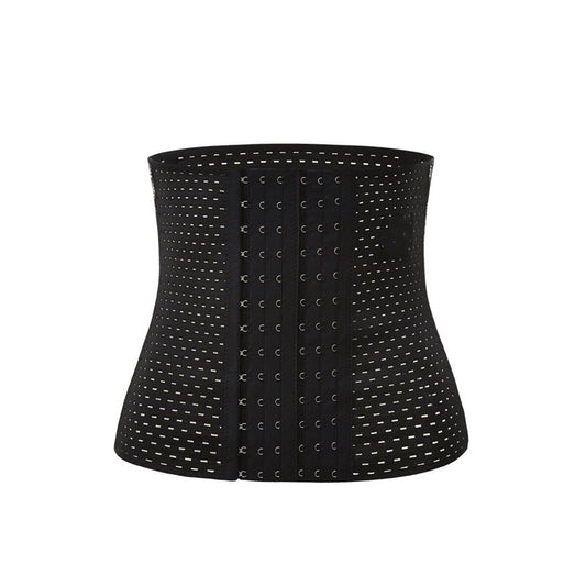 Black Waist Trainer Cincher Tummy Girdle Belt for Slimming and Body Shaping