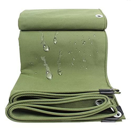 Army Grade Heavy Duty Waterproof Canvas Tarp with Sun and Dust Block