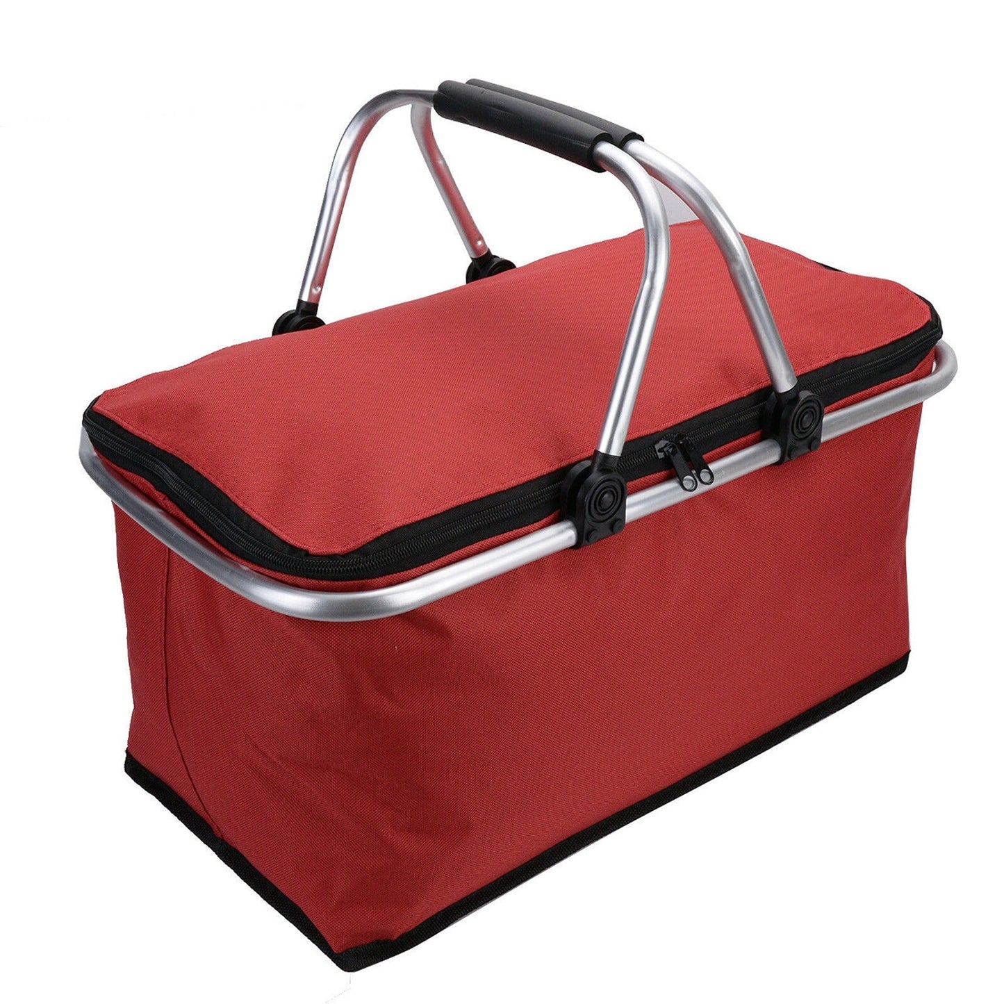 Foldable Insulated Picnic Basket Outdoor Cooler Bag Tote