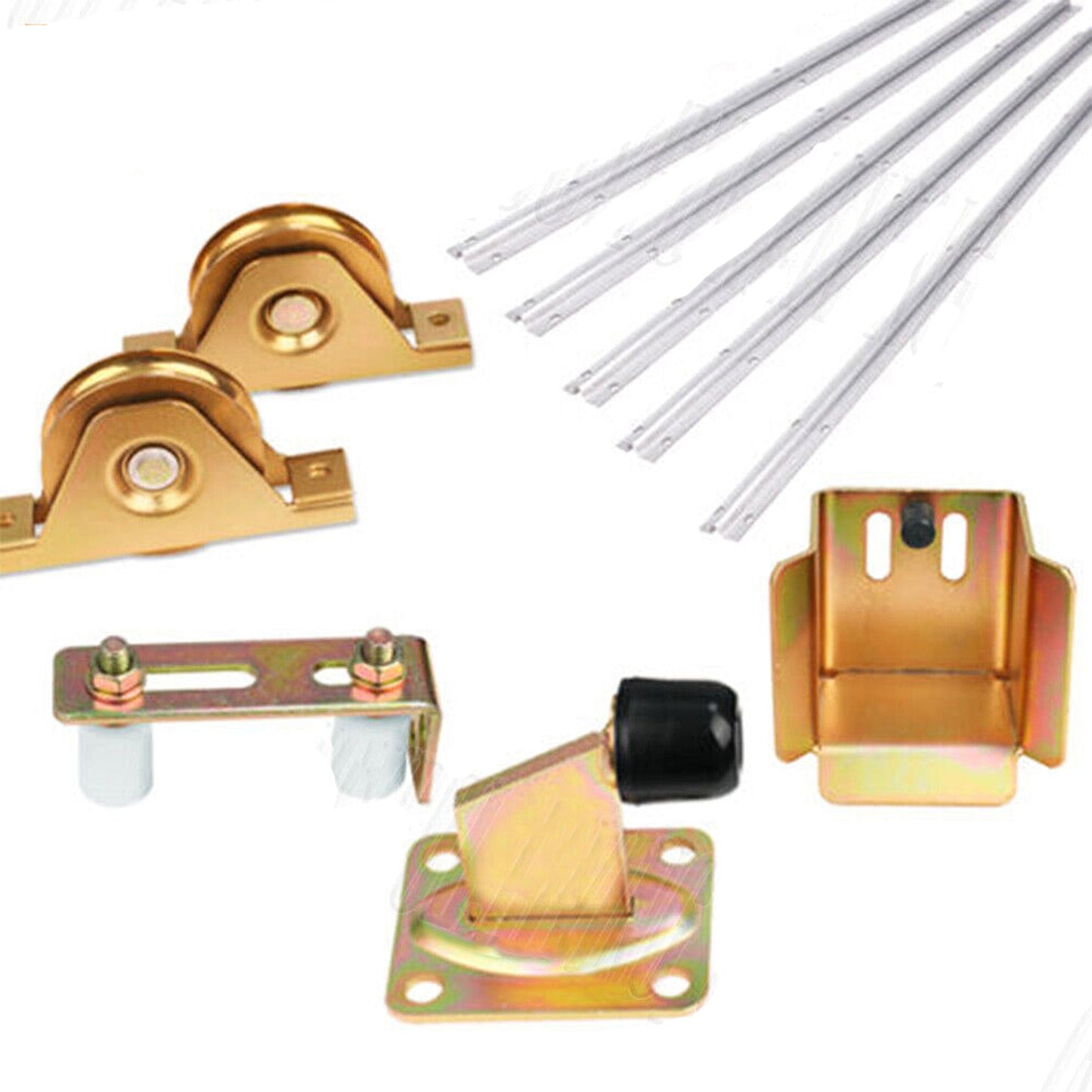 Steel Hardware Kit for Sliding Gate with Wheels Track Keeper Roller Guide