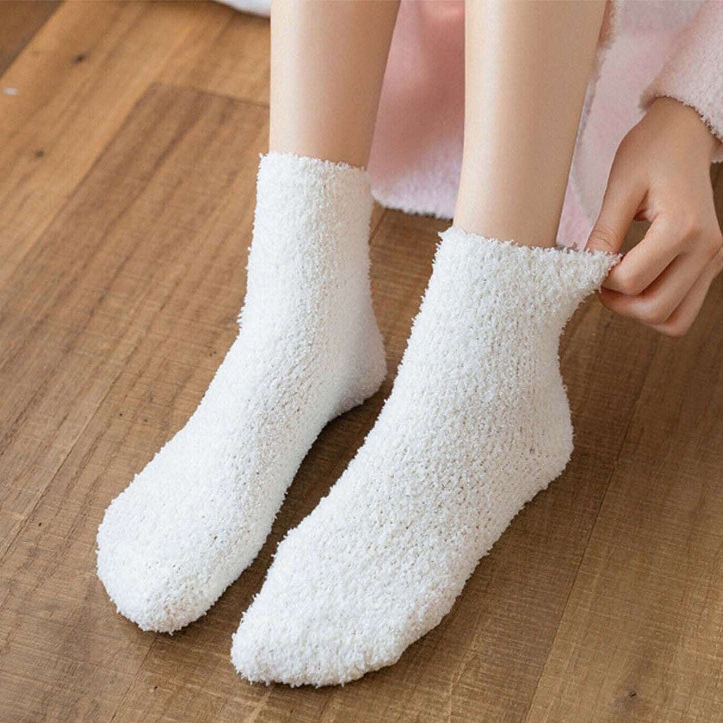 3 Pairs Cozy Winter Warm Socks for Bed and Home