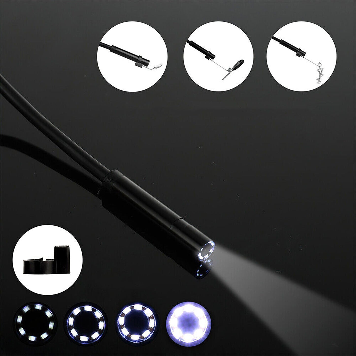 Industrial Endoscope with 4.3in HD Screen 1080P Borescope Inspection Camera