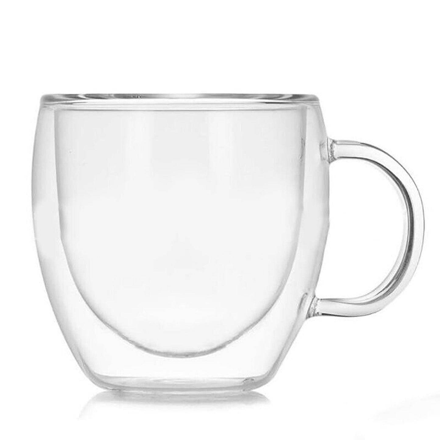 Heat Resistant Double Wall Clear Glass Coffee Tea Mug