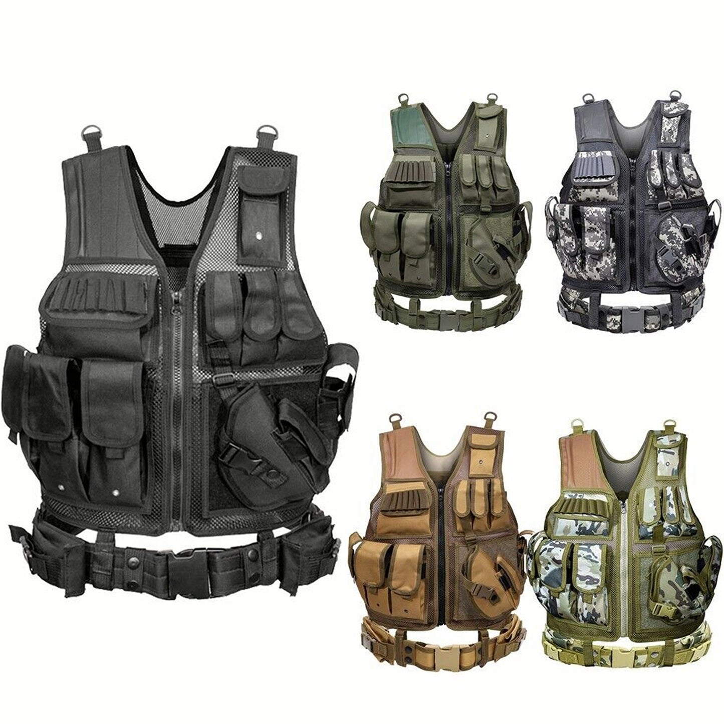 Combat Armor Plate Carrier Vest Molle Paintball Army Gear
