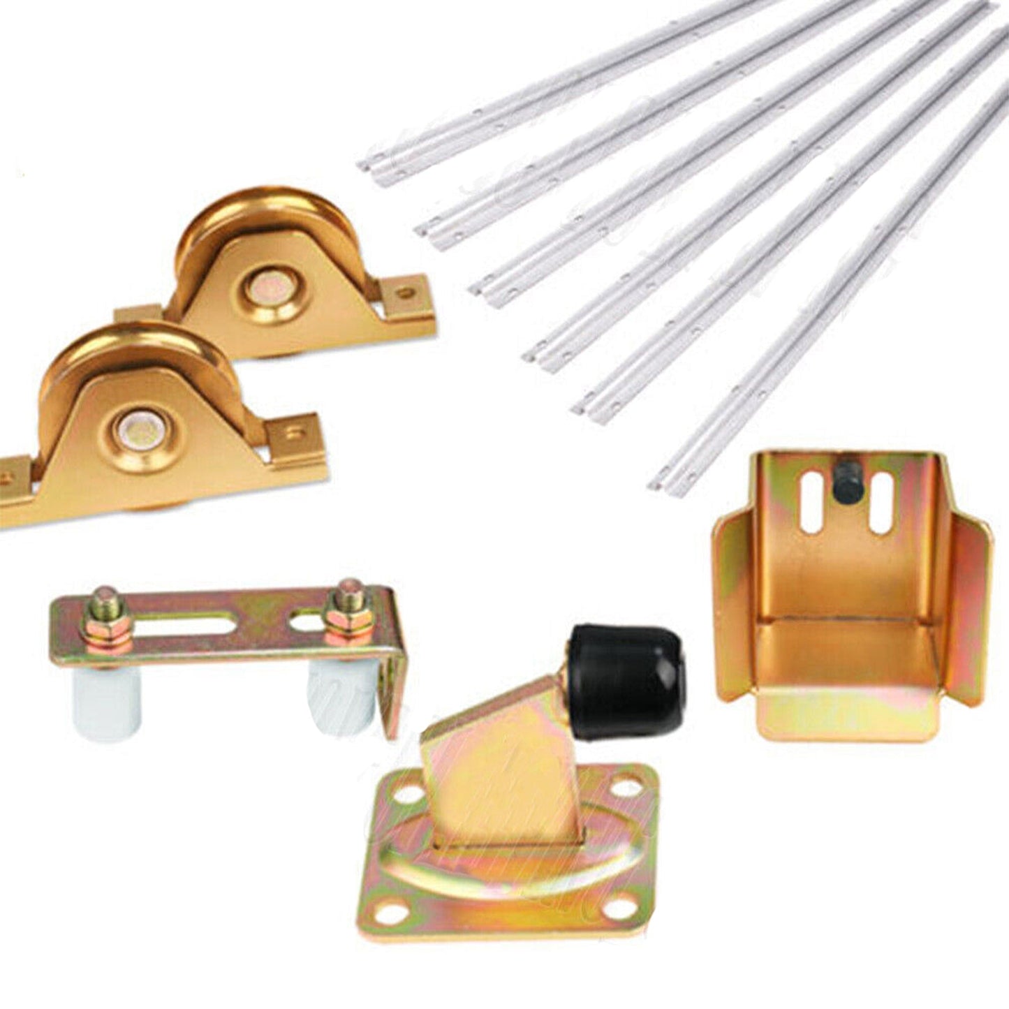 Steel Hardware Kit for Sliding Gate with Wheels Track Keeper Roller Guide