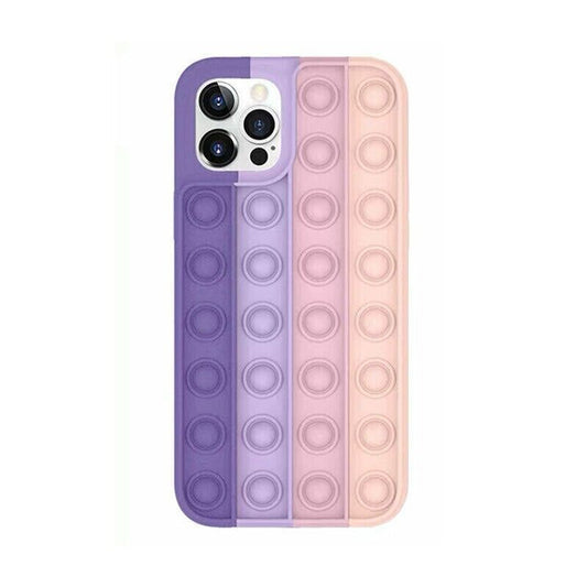 Purple and Pink Pop Fidget Toy Phone Case for iPhone 7 8 Plus X XR 11 12 Pro Max