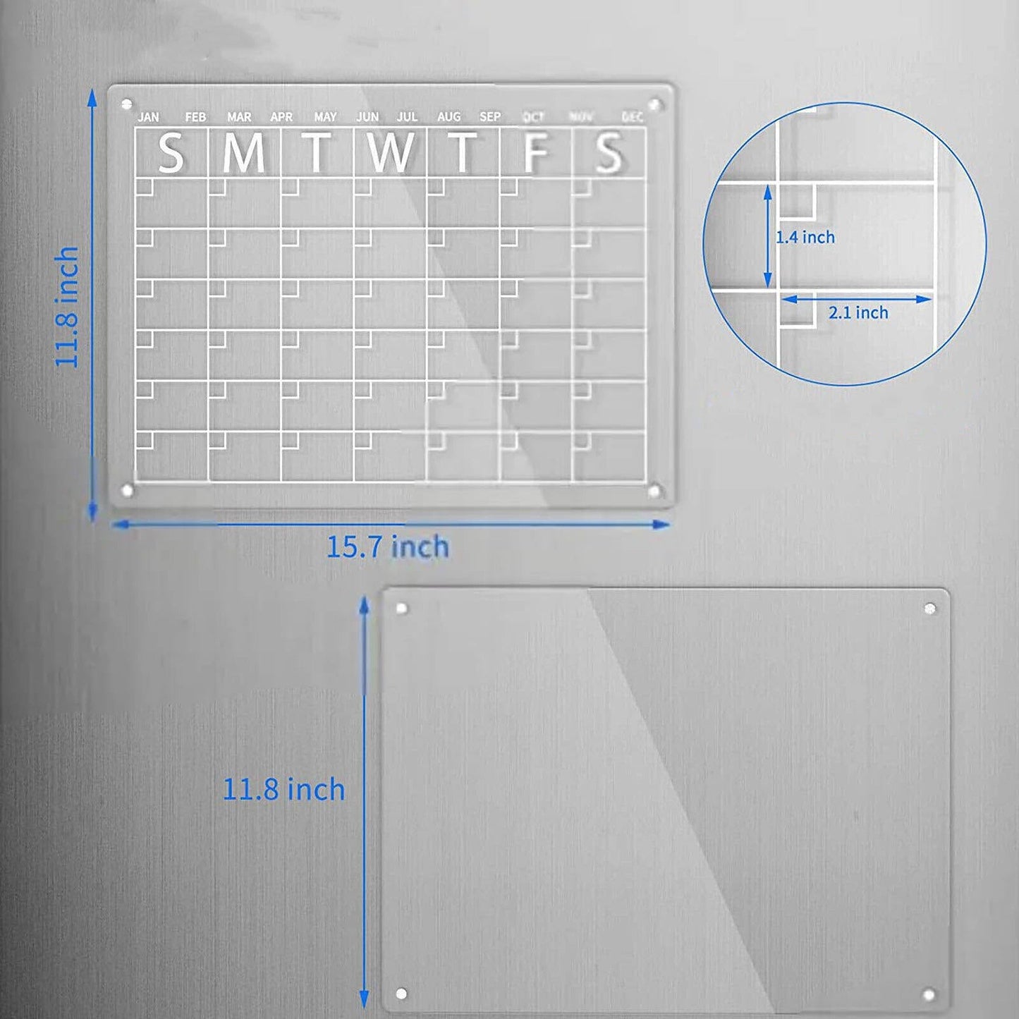Magnetic Weekly Planner Whiteboard for Fridge with Acrylic Surface