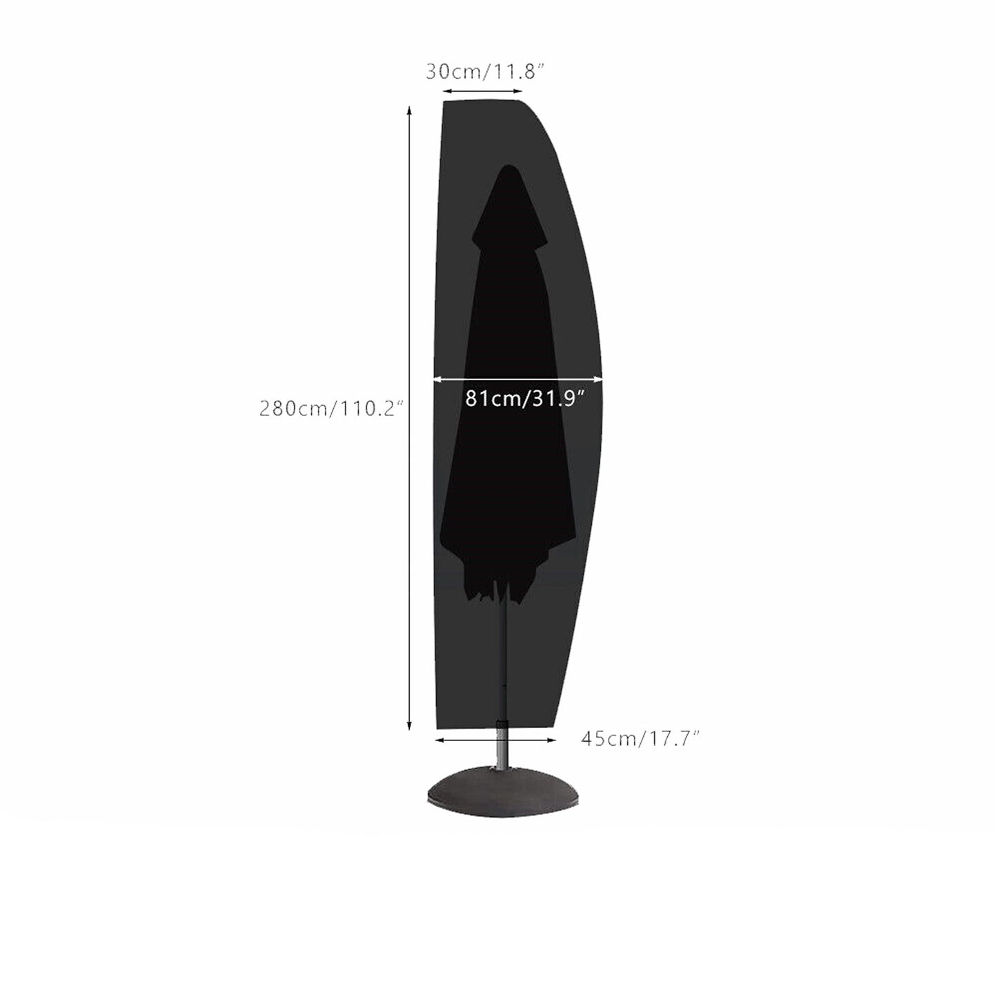 3 Sizes Outdoor Garden Cantilever Parasol Umbrella Cover