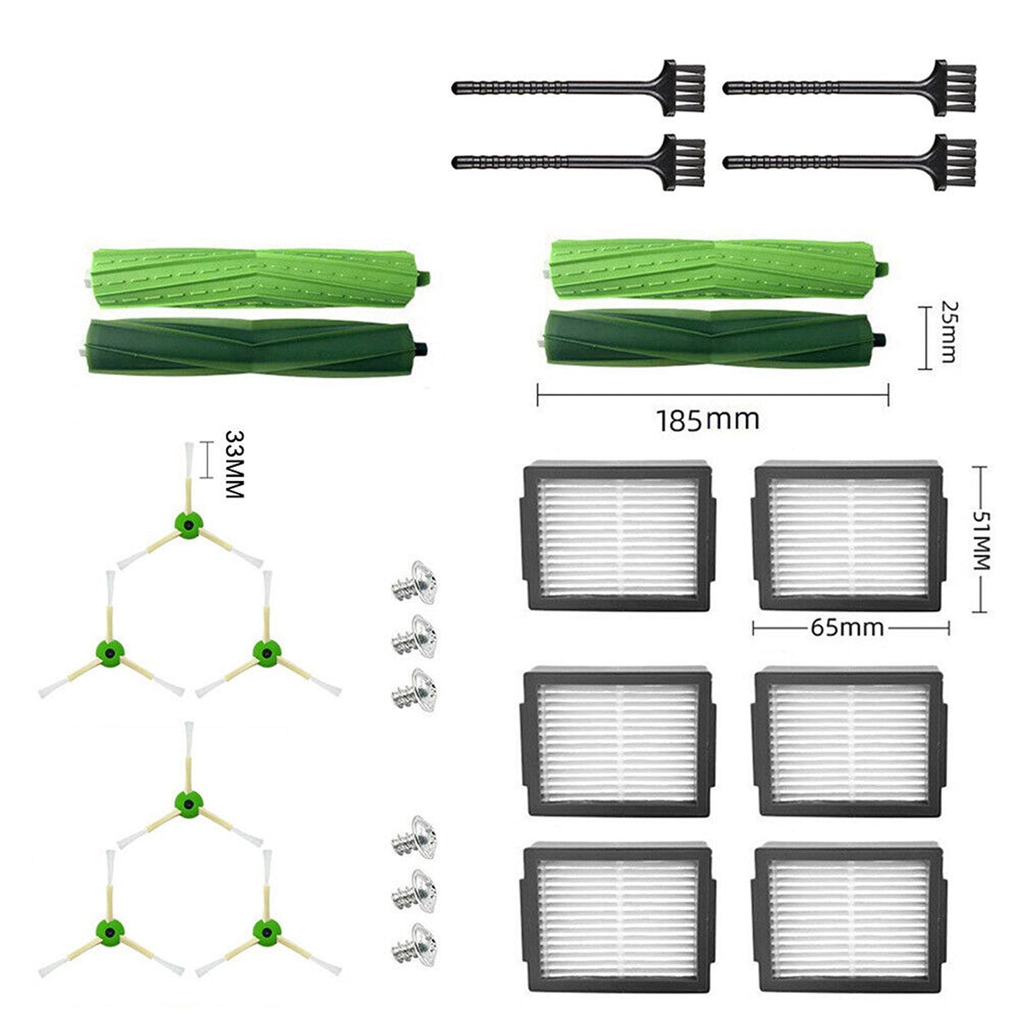 For iRobot Roomba Replacement Parts Set for Series i7 i7+ Plus i8 i6 E5 E6 E7