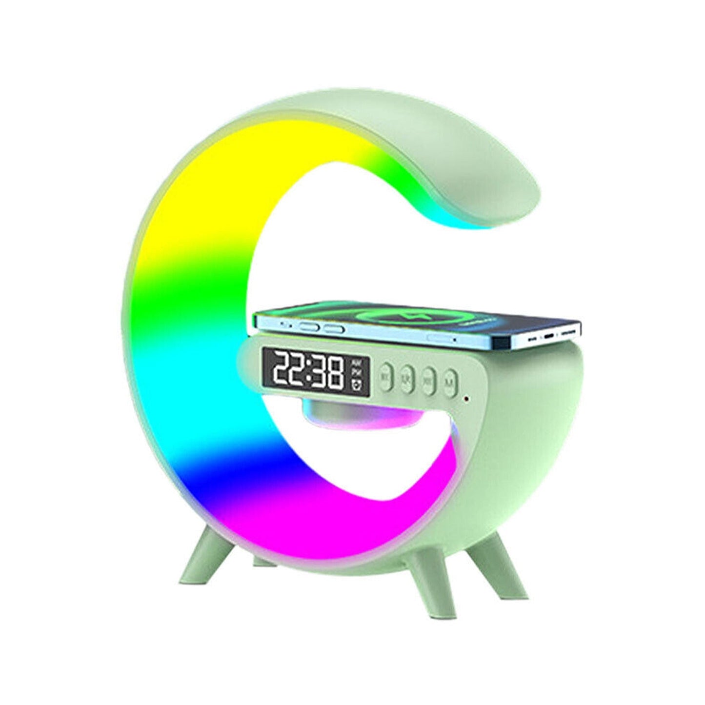 RGB LED Night Light with Bluetooth Speaker Smart Wireless Charger