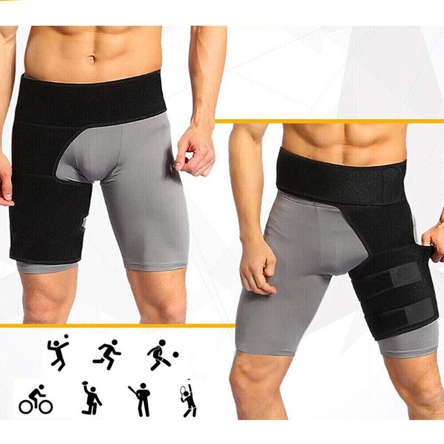 Thigh Groin Support Wrap Compression Hip Brace for Sciatica