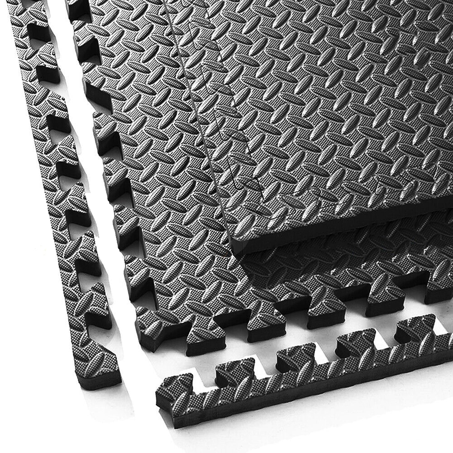 4pcs Gym Floor Mats EVA Foam Interlocking Heavy Duty Puzzle