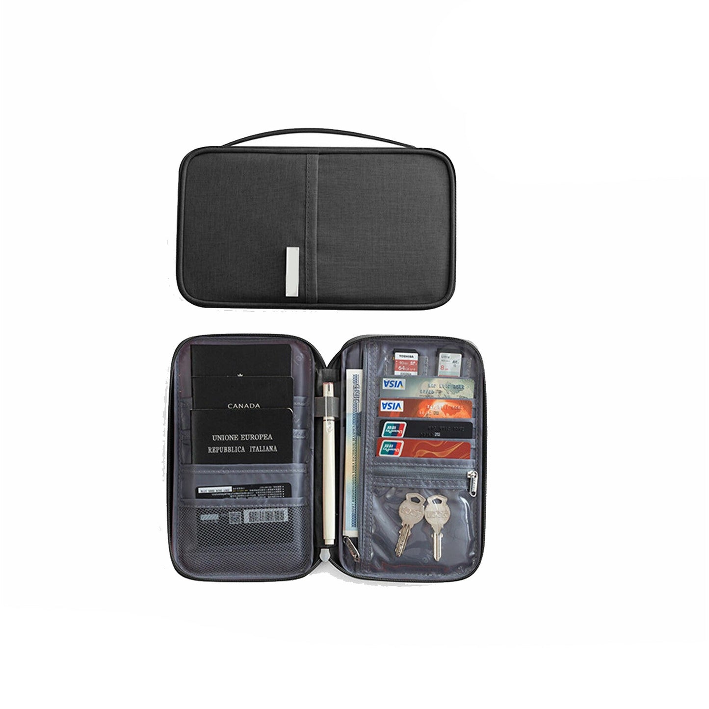 Travel Family Passport Wallet RFID Blocking Waterproof Document Organizer
