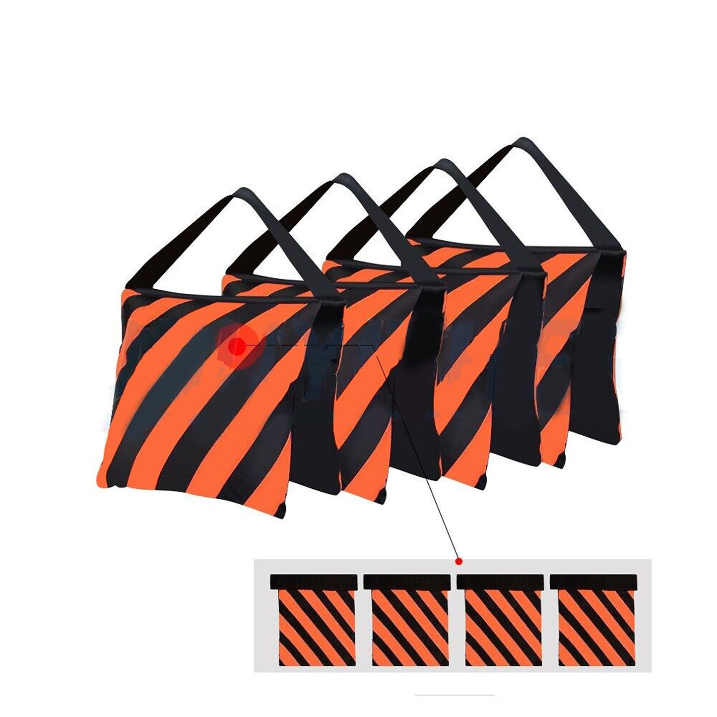 4pcs Photography Weight Bags for Light Stand Stability Sand Ballast