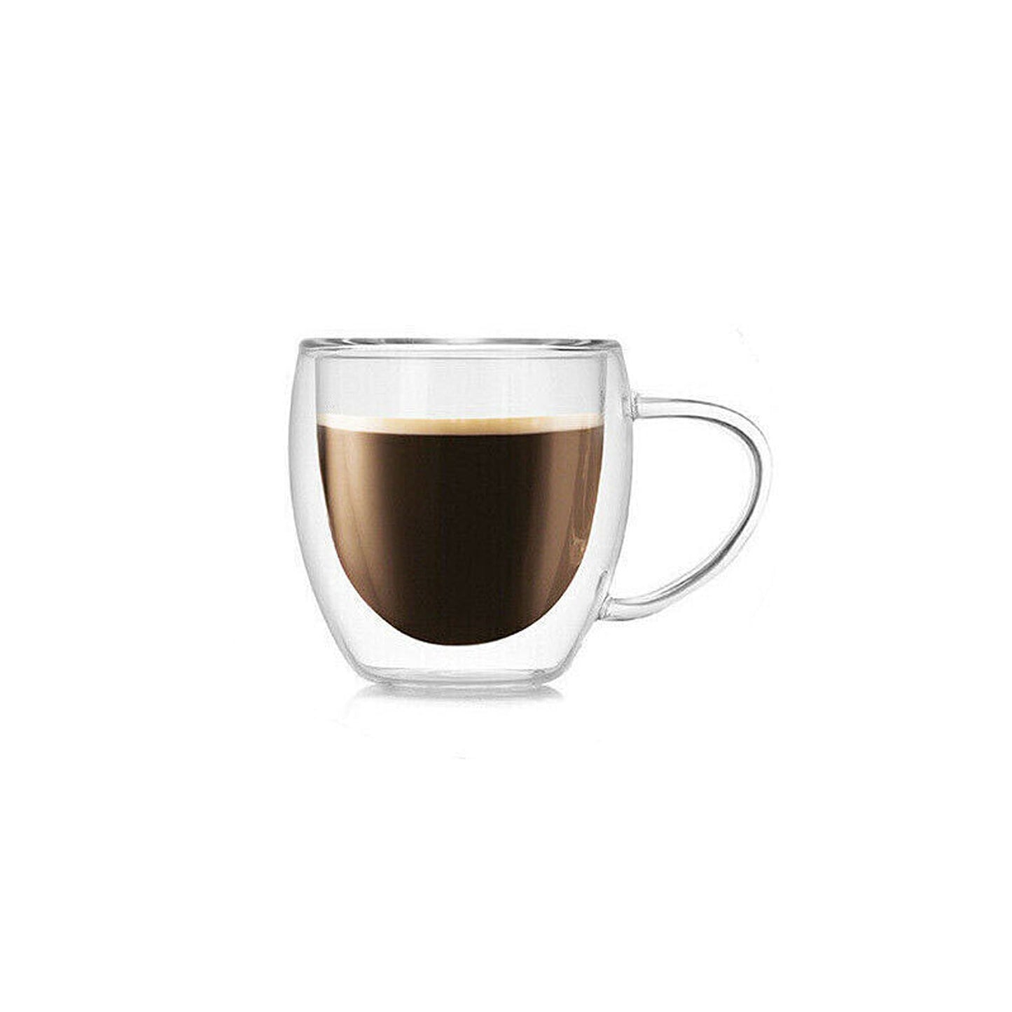 Heat Resistant Double Wall Clear Glass Coffee Tea Mug