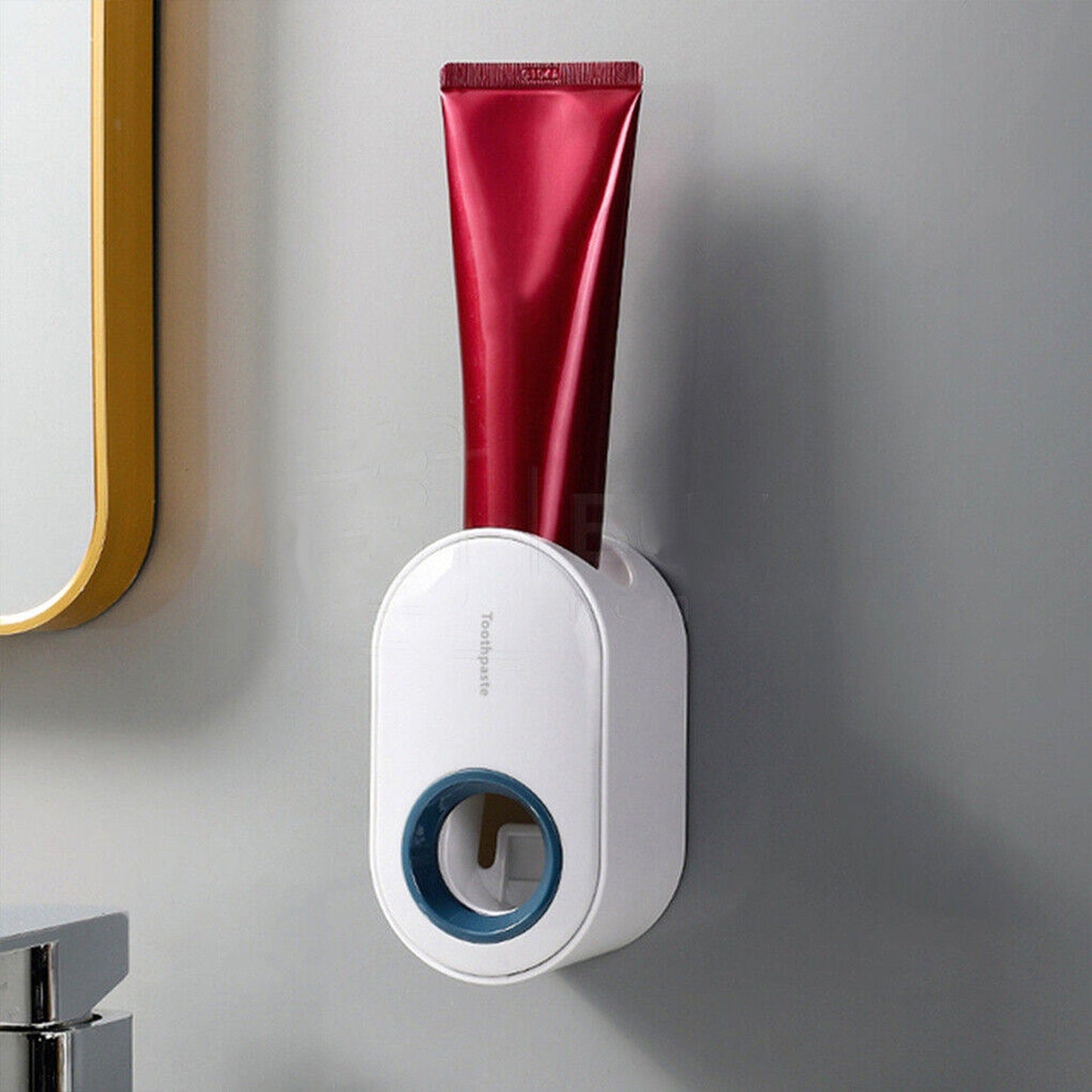 Wall-Mounted Automatic Toothpaste Dispenser and Toothbrush Holder