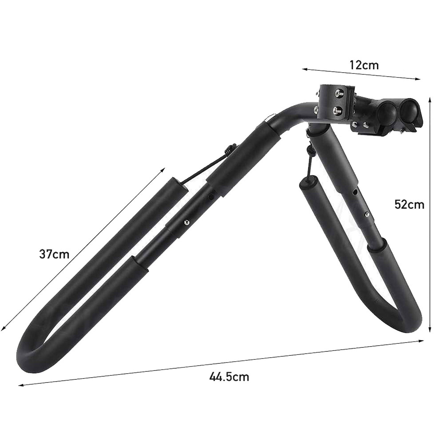 Surfboard Bicycle Carrier Side Mounted Rack for Longboard and Kiteboard - 20kg