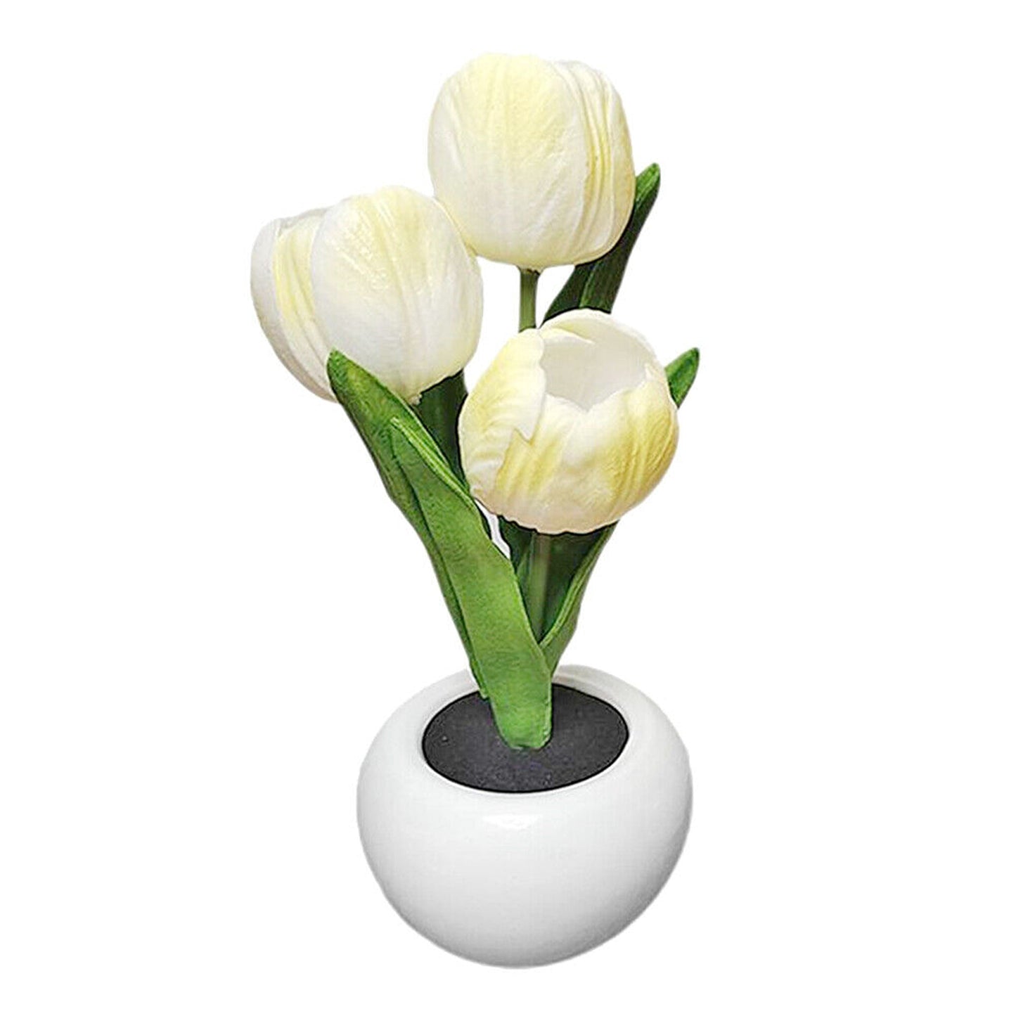 Tulip Flower Night Light Potted Plant Table Lamp