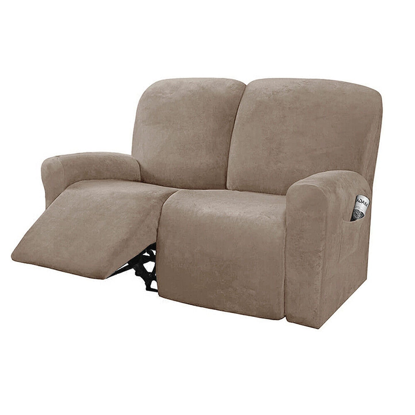 2 Seater Stretch Recliner Sofa Cover Velvet Reclining Couch Slipcovers