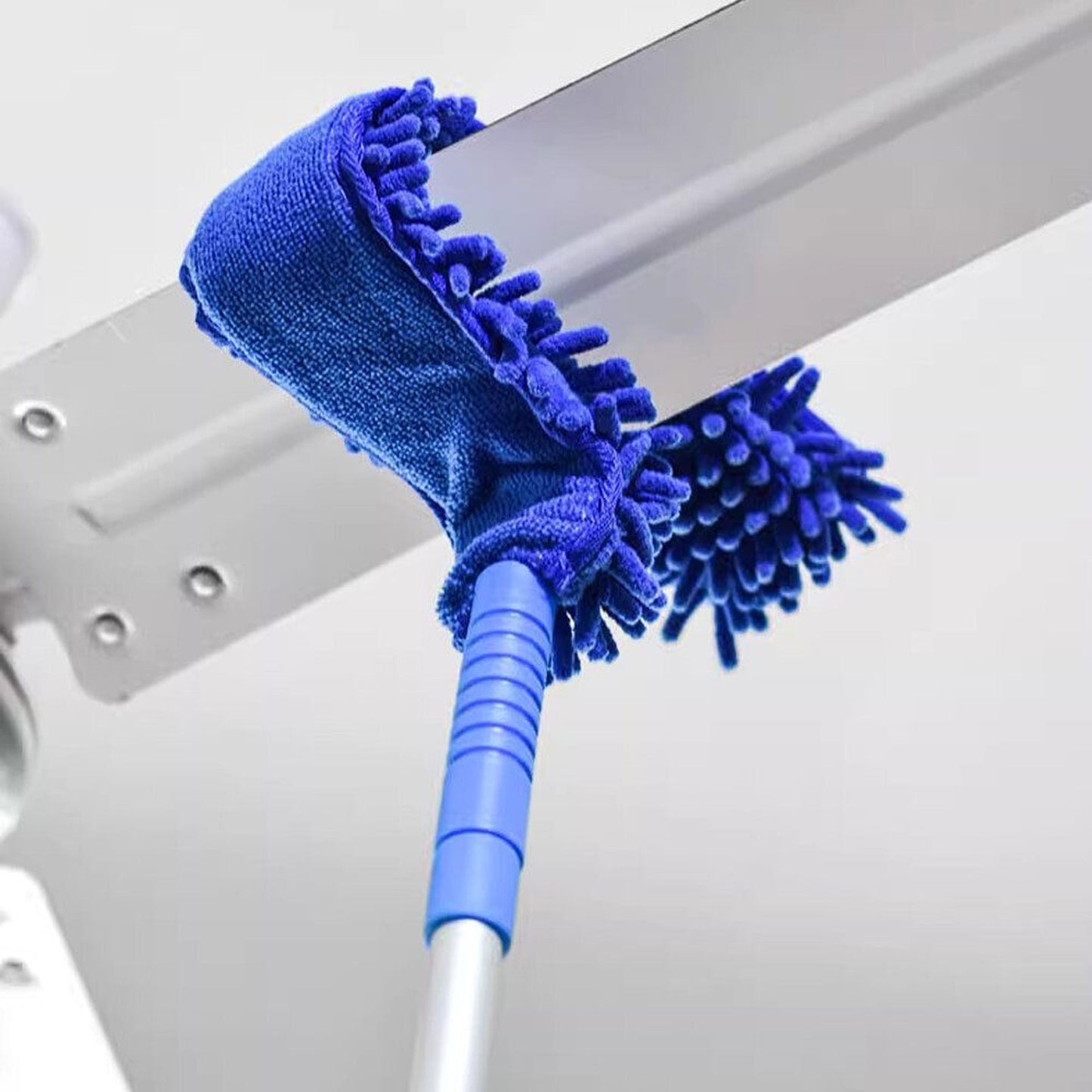 1 Set Flexible Duster Brush with Bendable Handle for Ceiling Fan Cleaning