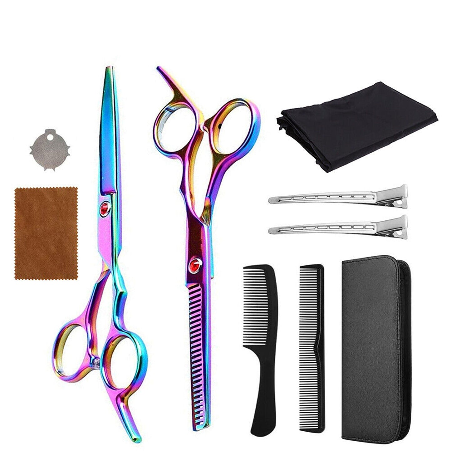 Hairdressing Hair Cutting Thinning Shears Professional Salon Barber Scissors Set